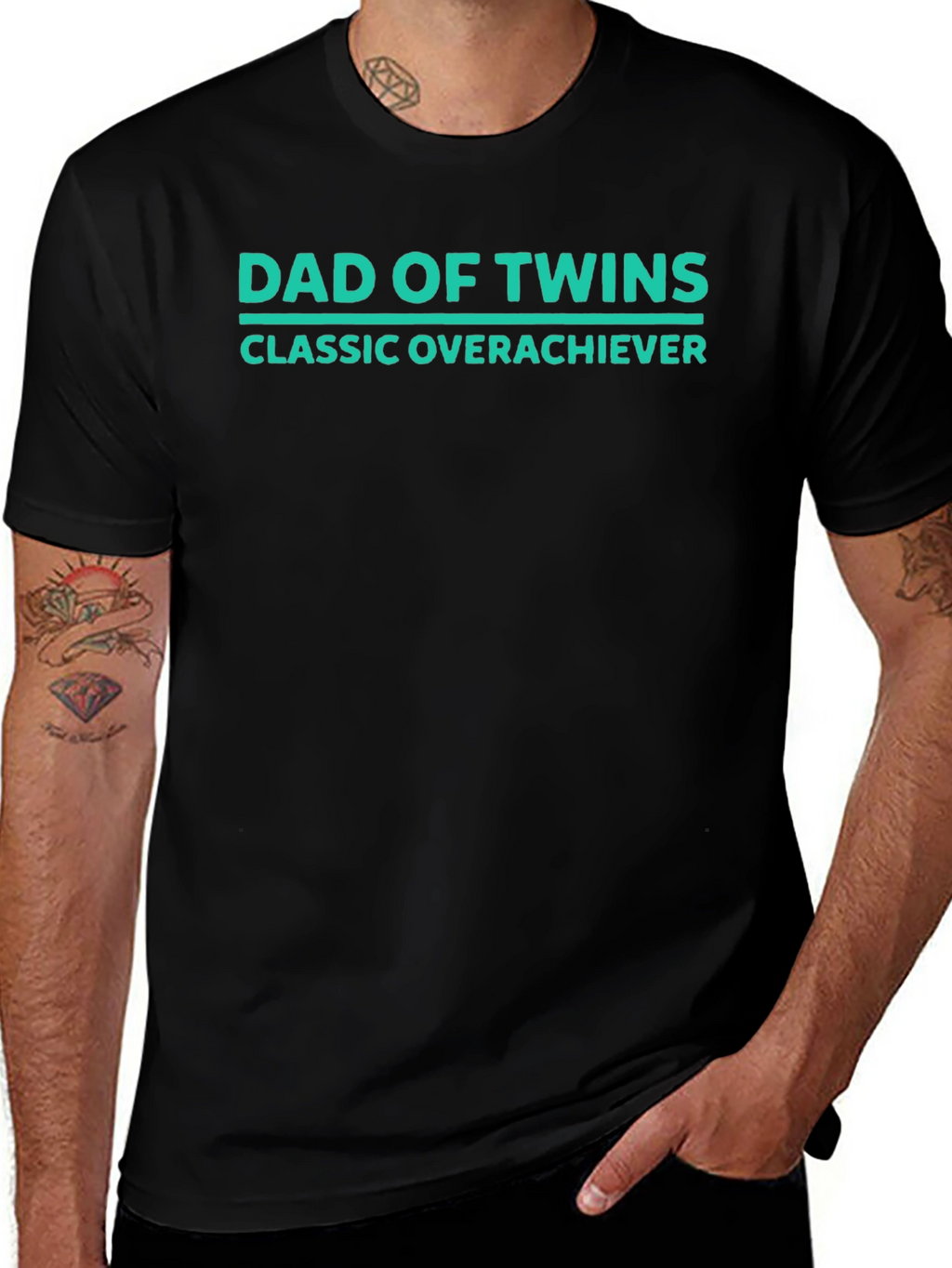Dad of Twins Classic Overachiever T-Shirt