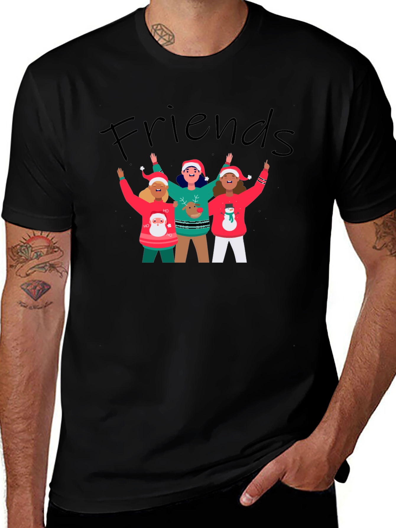 Friends Christmas Graphic Tee