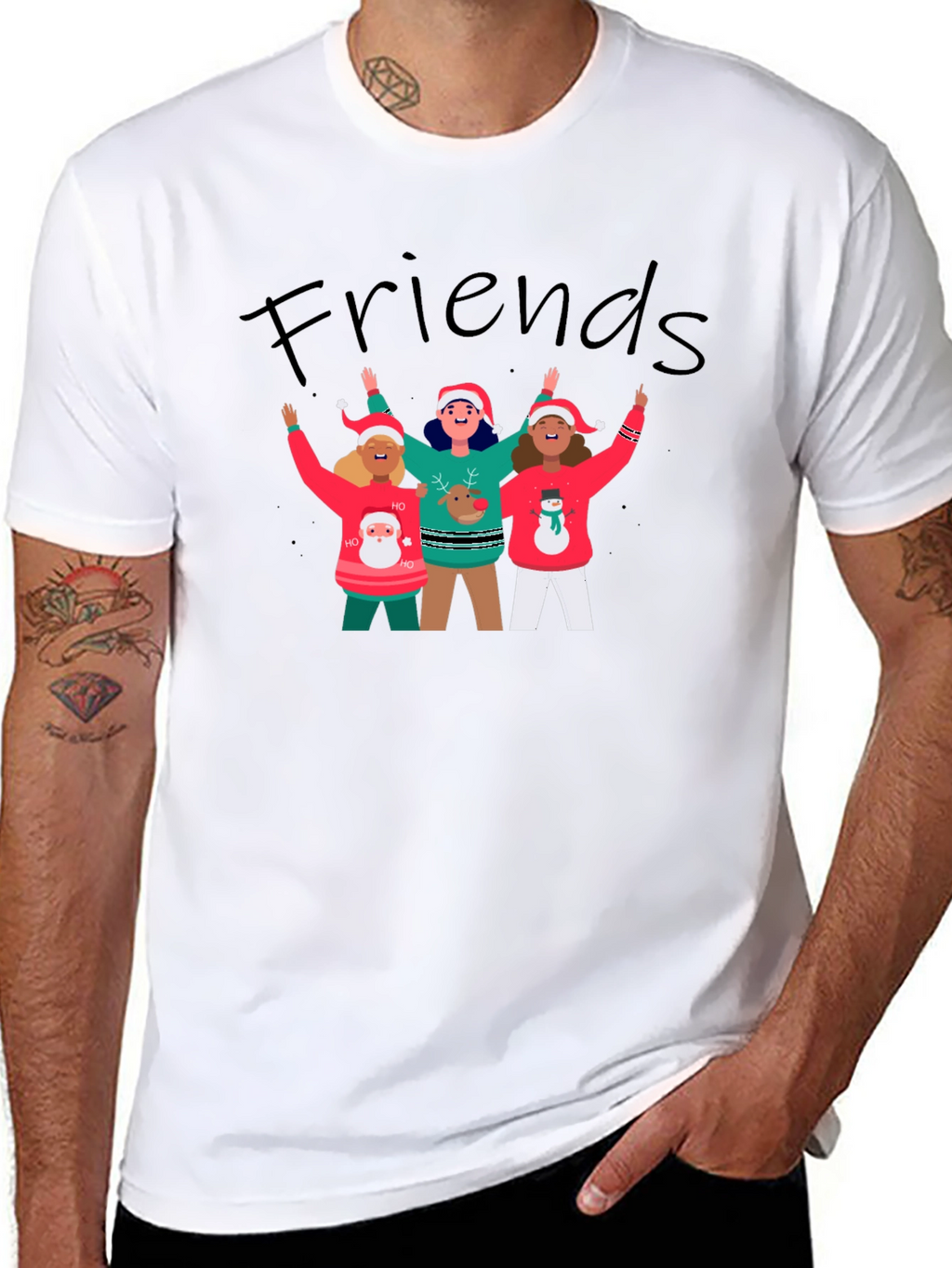Friends Christmas Graphic Tee
