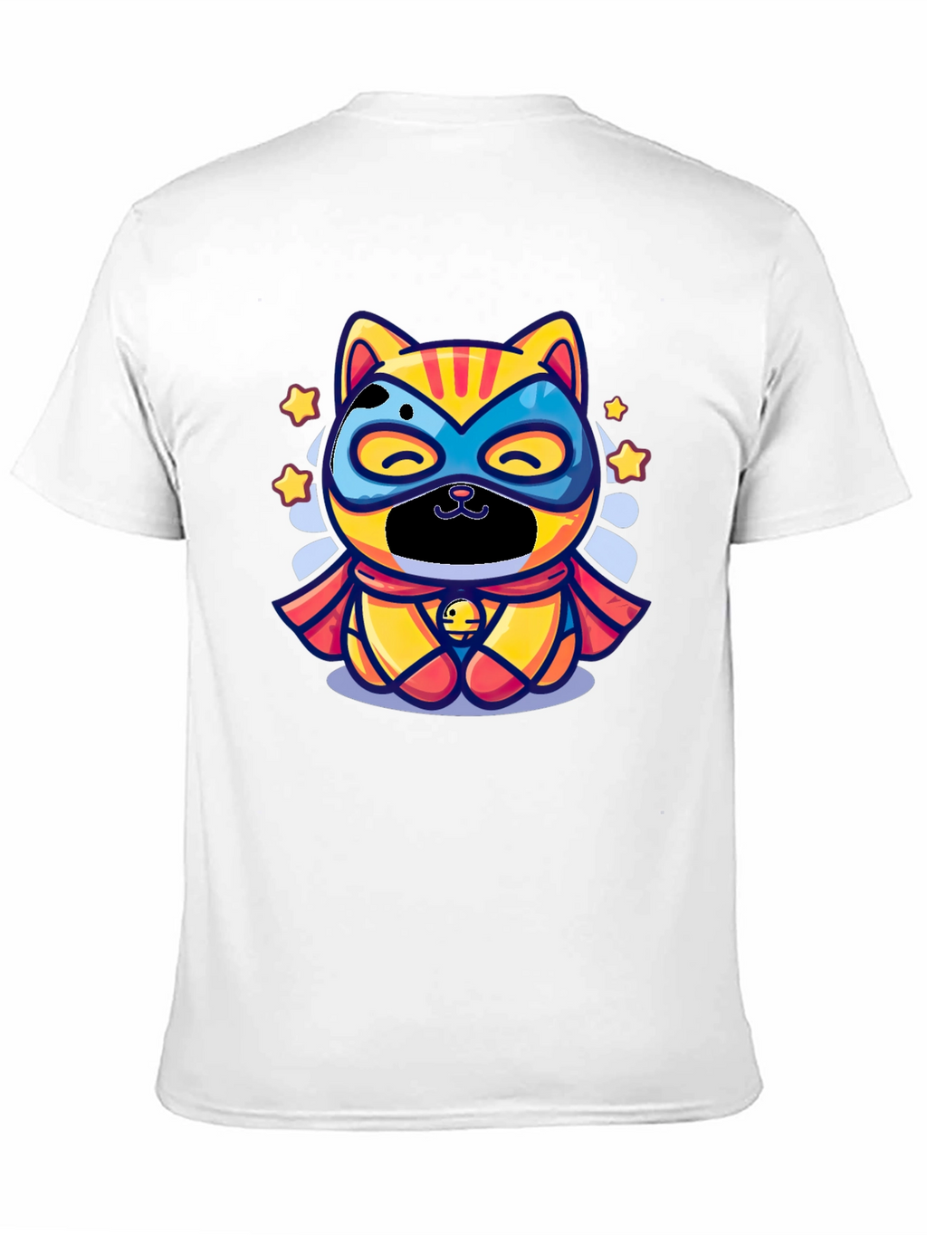 Superhero Cat Graphic Tee - Black