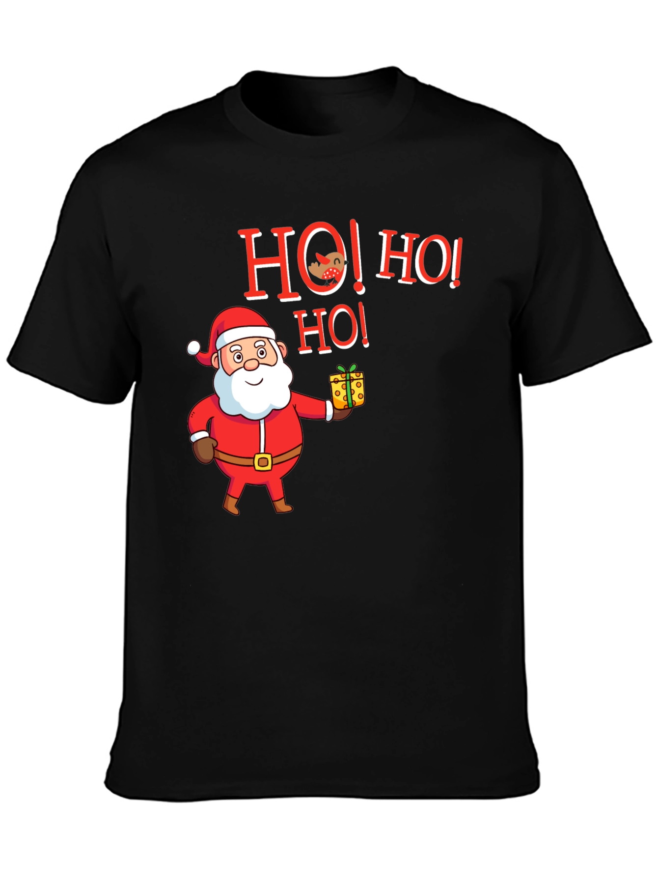 Festive Santa Ho! Ho! Ho! Holiday Graphic Tee
