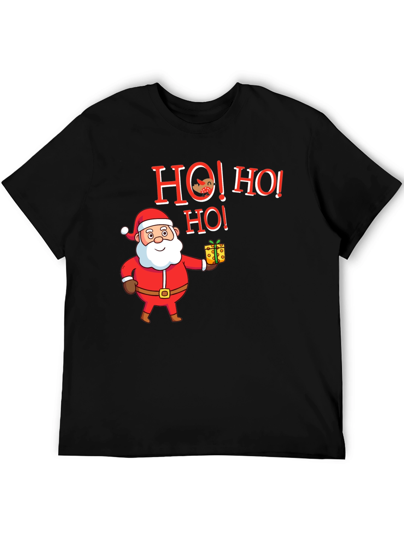 Festive Santa Ho! Ho! Ho! Holiday Graphic Tee