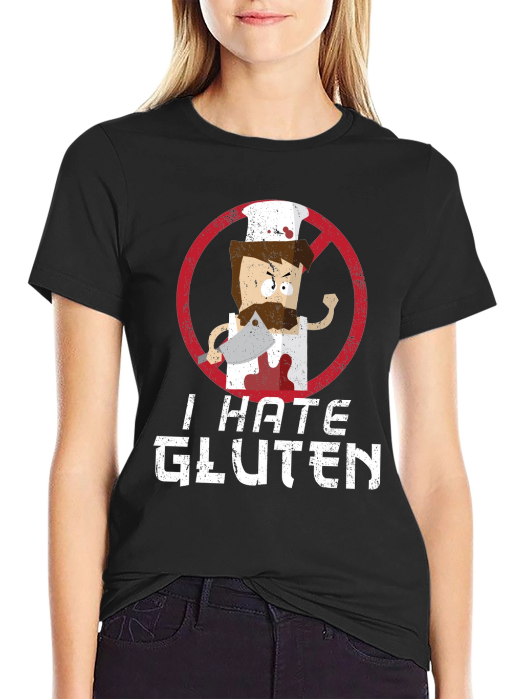 I Hate Gluten T-Shirt - Chef Graphic Tee