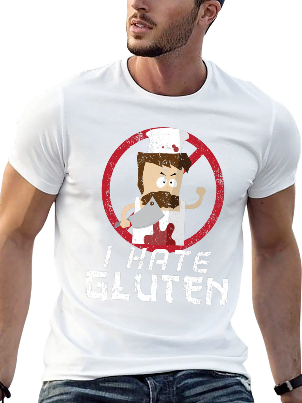 I Hate Gluten T-Shirt - Chef Graphic Tee