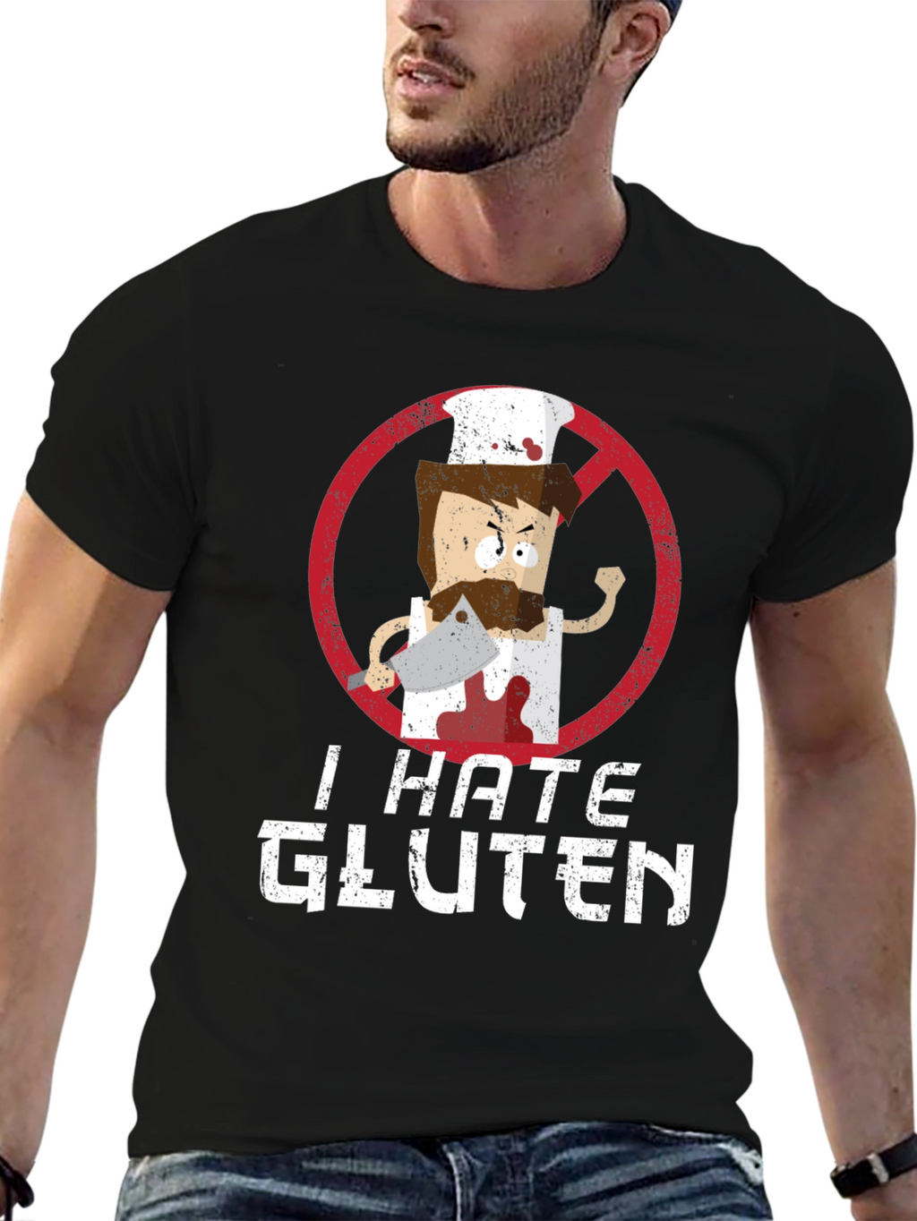 I Hate Gluten T-Shirt - Chef Graphic Tee