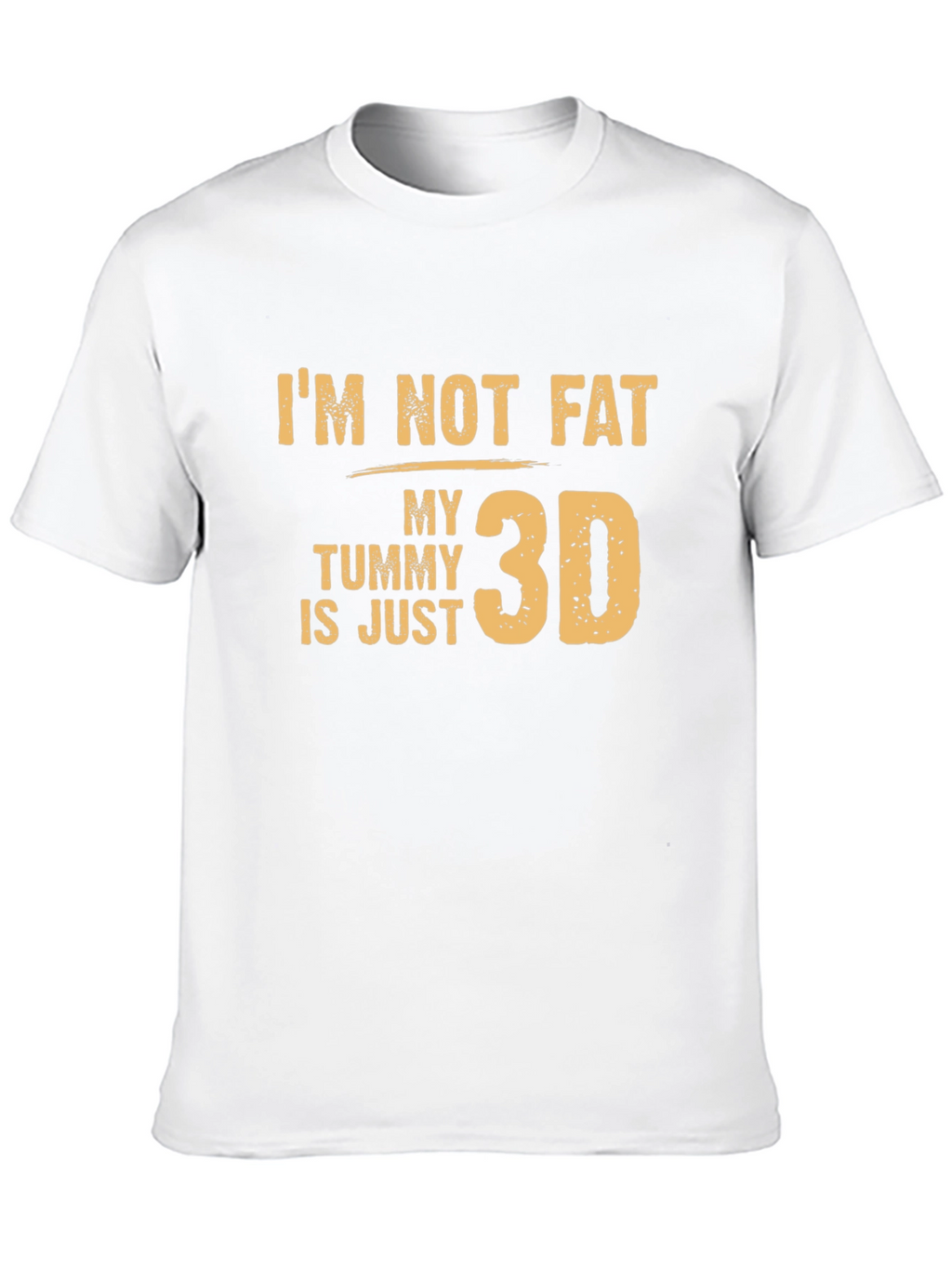 3D Tummy Funny Graphic T-Shirt