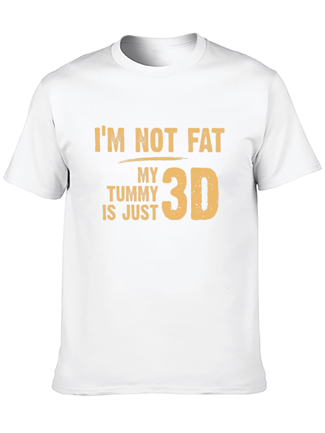3D Tummy Funny Graphic T-Shirt