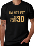 3D Tummy Funny Graphic T-Shirt