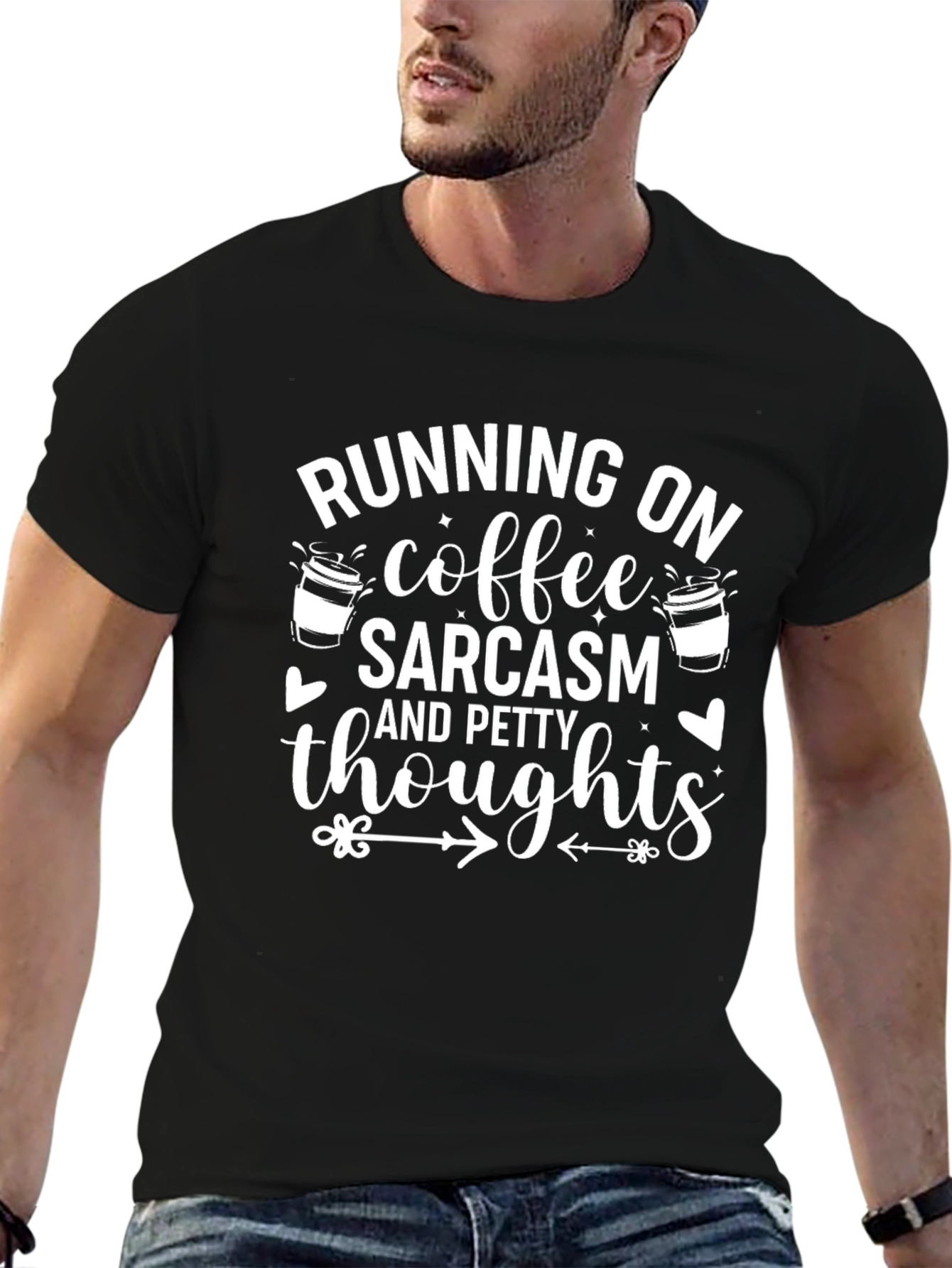 Running on Coffee Sarcasm & Petty Thoughts T-Shirt