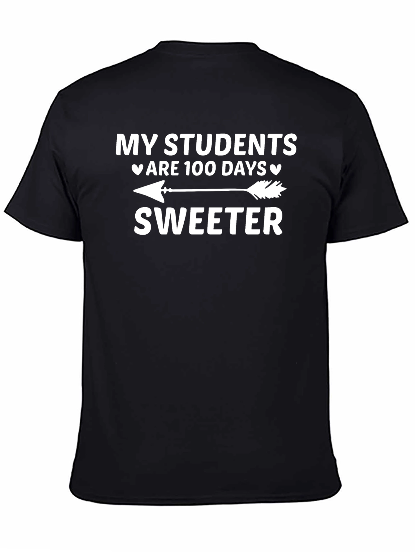 My Students Are 100 Days Sweeter Black T-Shirt