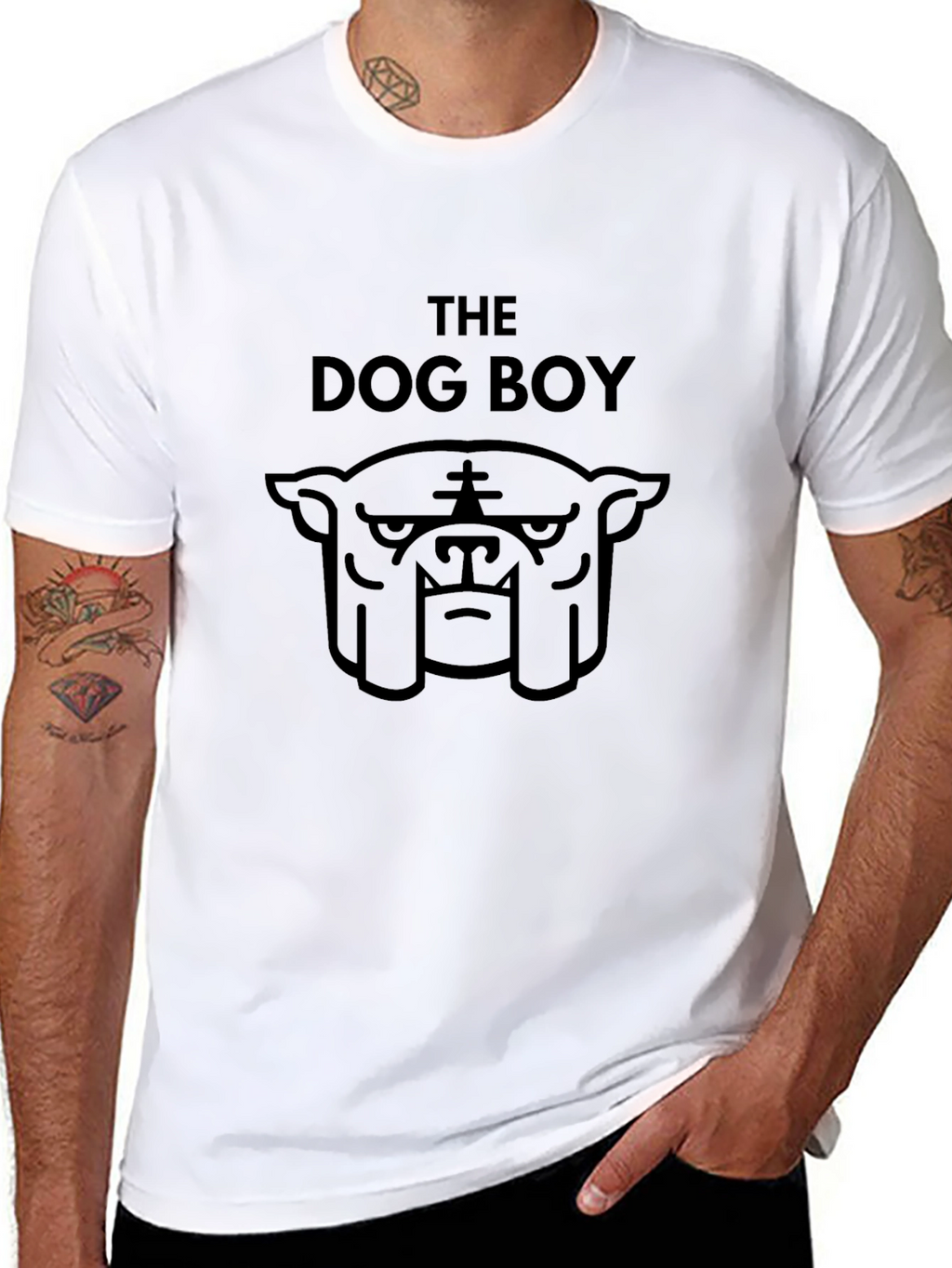 The Dog Boy Black Graphic Tee - Edgy Cool