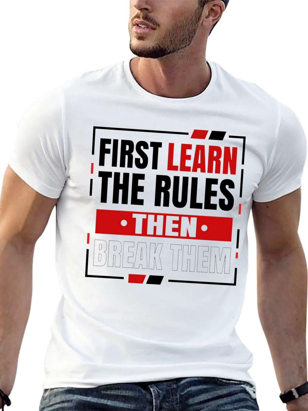First Learn the Rules Mens Graphic T-Shirt