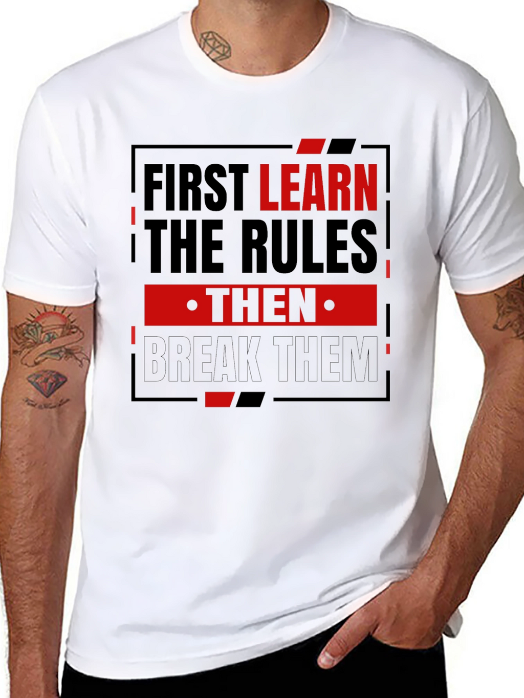 First Learn the Rules Mens Graphic T-Shirt