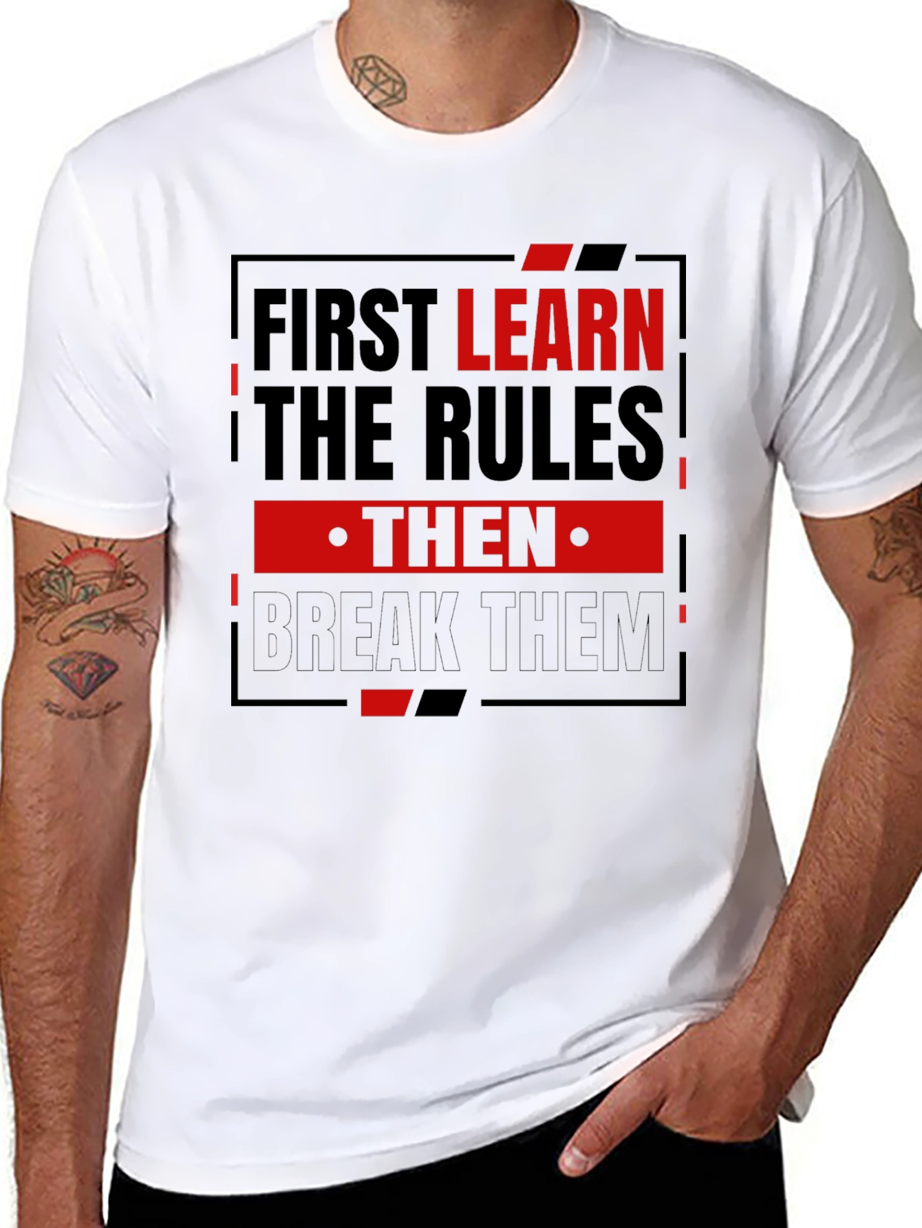 First Learn the Rules Mens Graphic T-Shirt