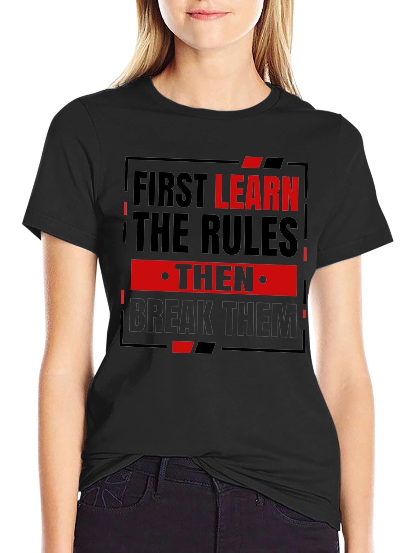 First Learn the Rules Mens Graphic T-Shirt