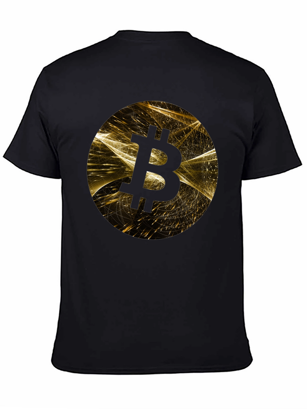 Bitcoin Graphic Print Black T-Shirt