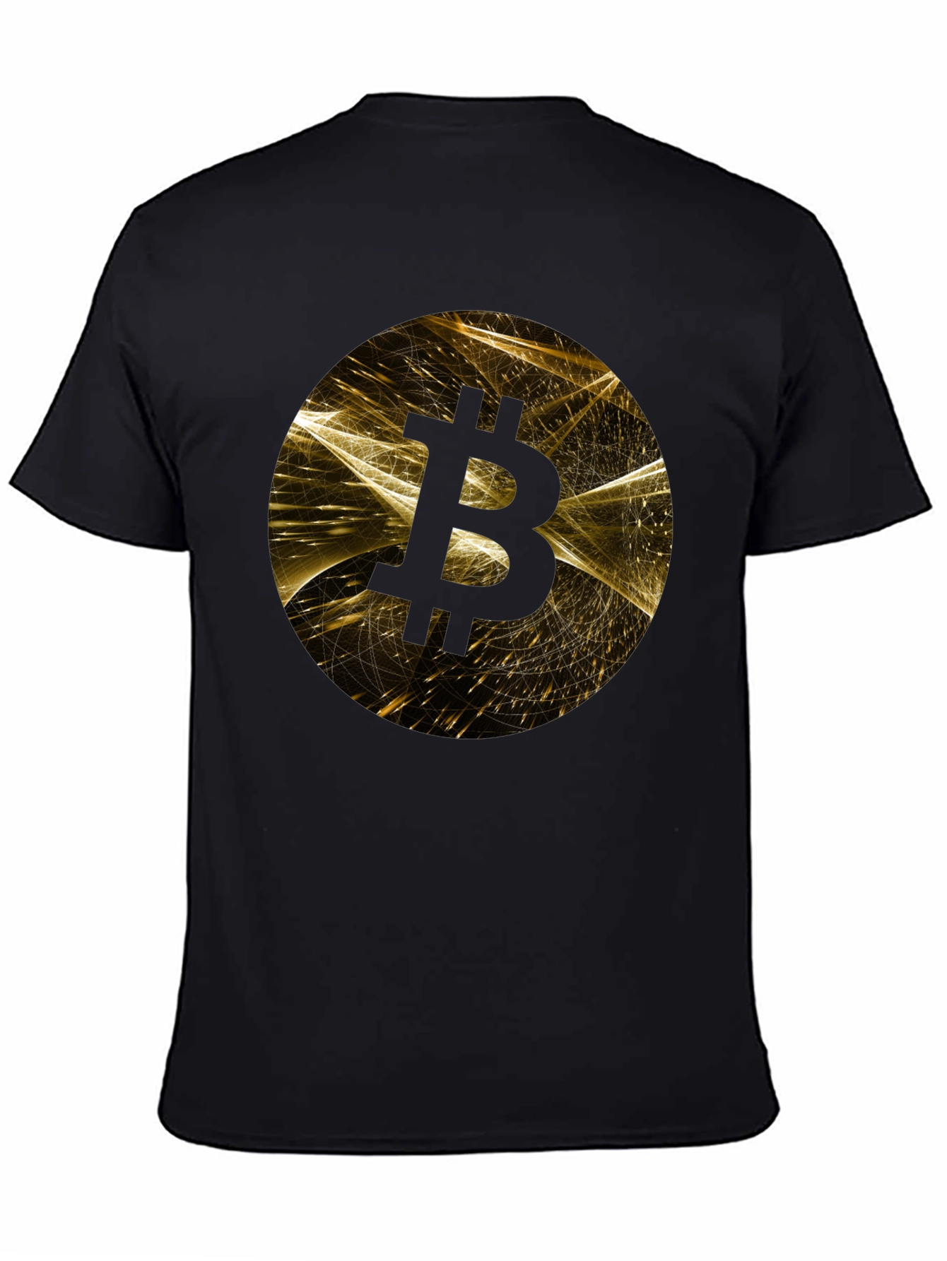 Bitcoin Graphic Print Black T-Shirt