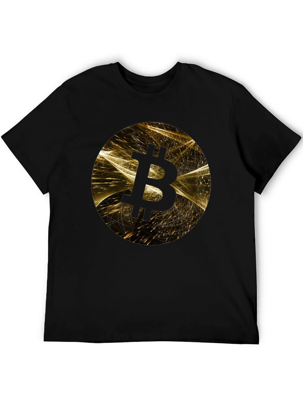 Bitcoin Graphic Print Black T-Shirt
