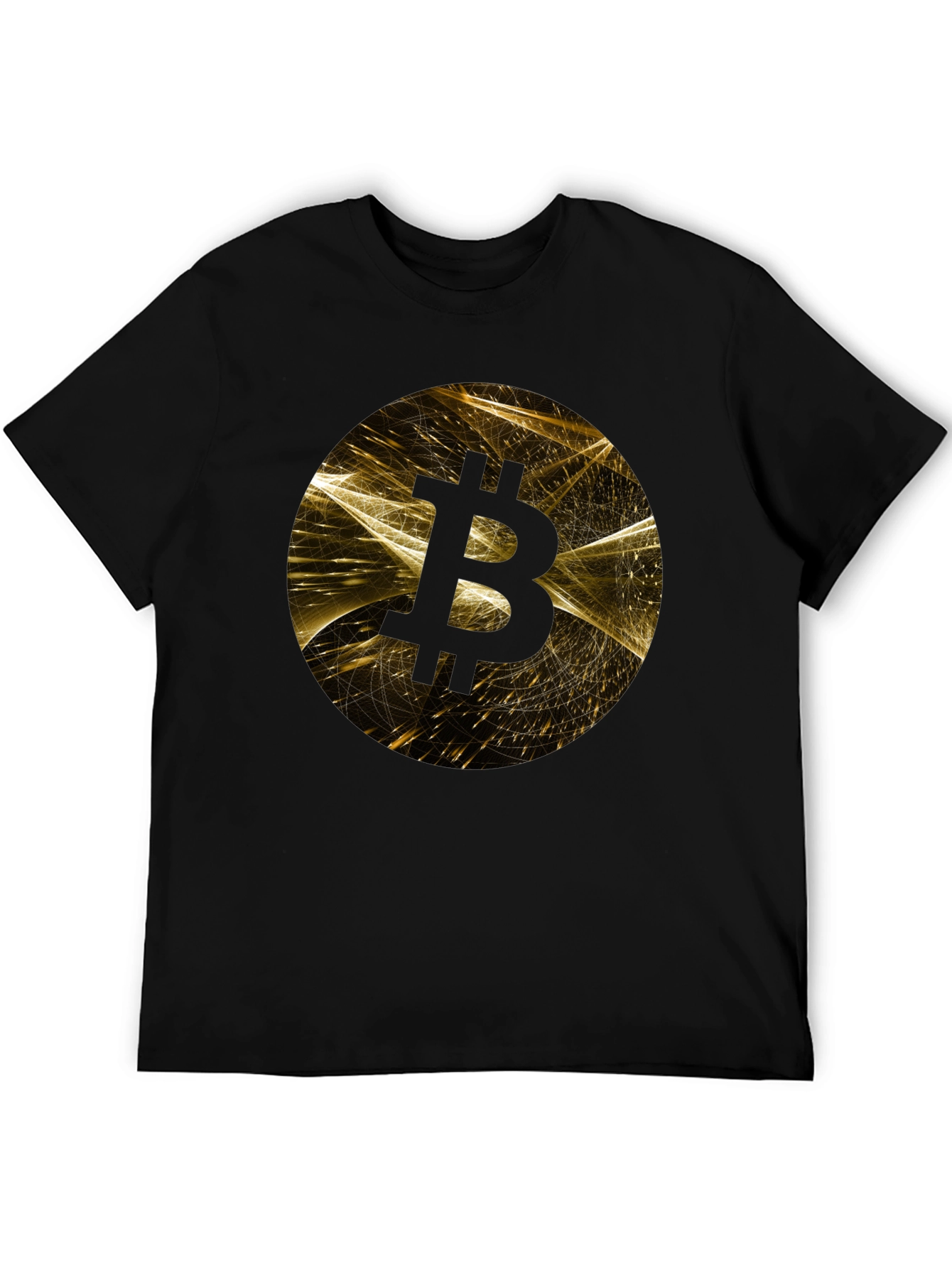 Bitcoin Graphic Print Black T-Shirt