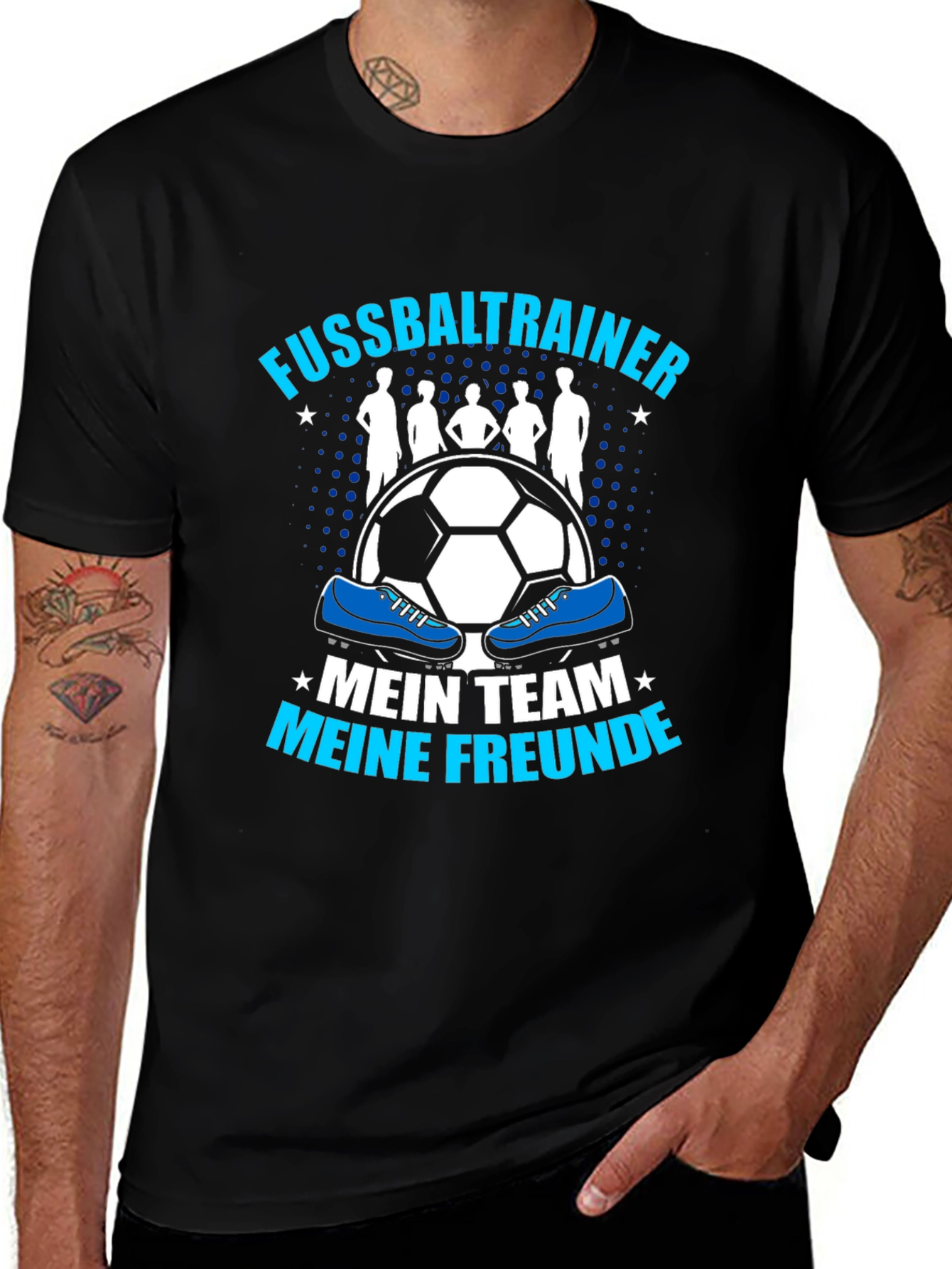 Fussbaltrainer Soccer T-Shirt - Mein Team Meine Freunde