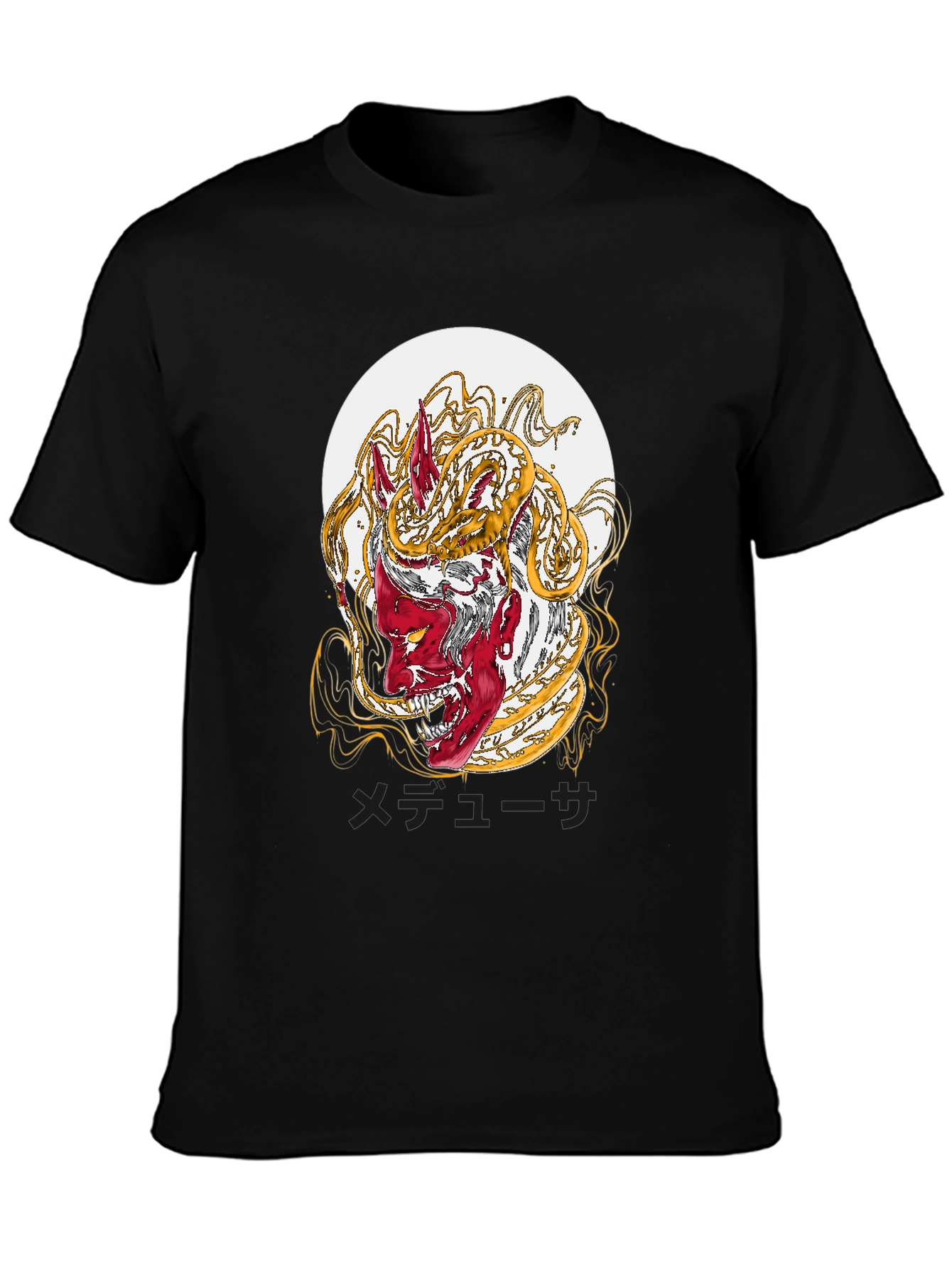 Oni Mask T-Shirt - Japanese Folklore Design