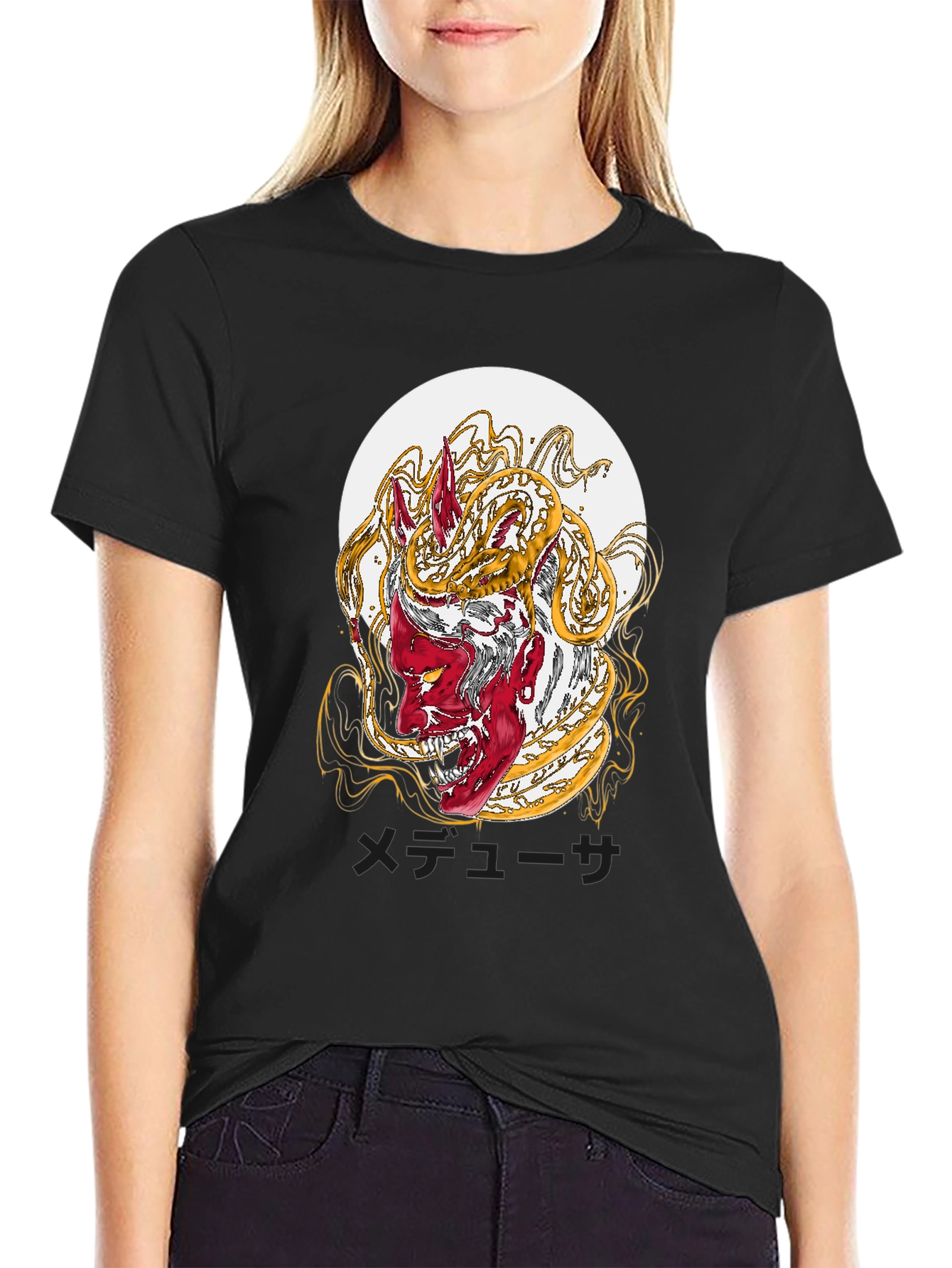 Oni Mask T-Shirt - Japanese Folklore Design