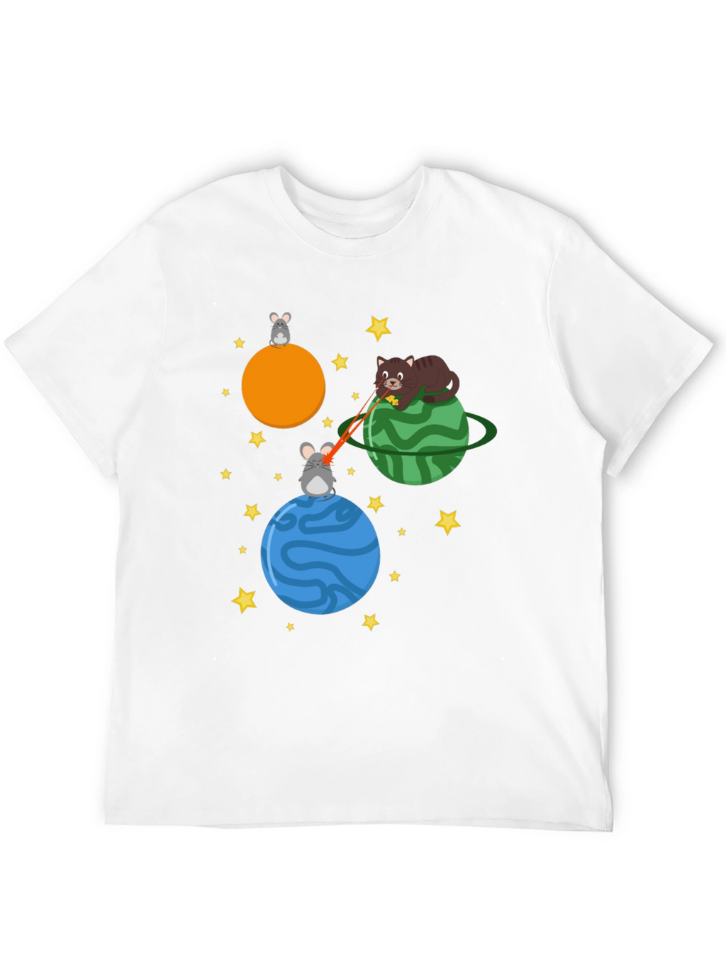 Cosmic Cat & Mouse Laser Beam T-Shirt
