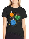 Cosmic Cat & Mouse Laser Beam T-Shirt