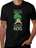 Broccoli Martial Arts Healthy Kicks Graphic Tee