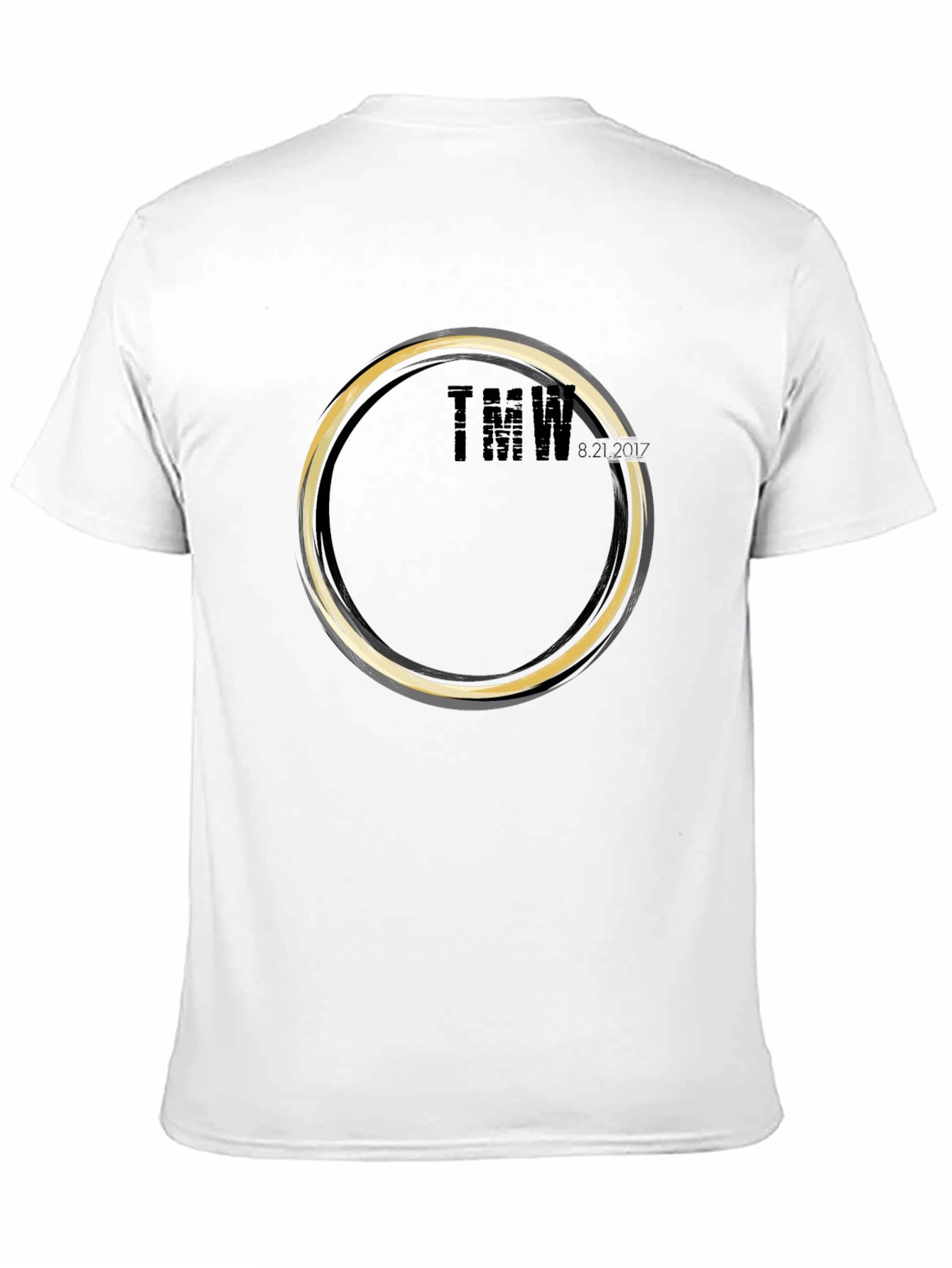 Mens Graphic Black T-Shirt - Circular Design