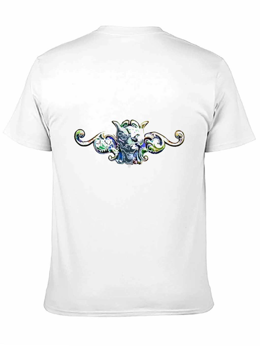 Artistic Graphic Print Black Tee
