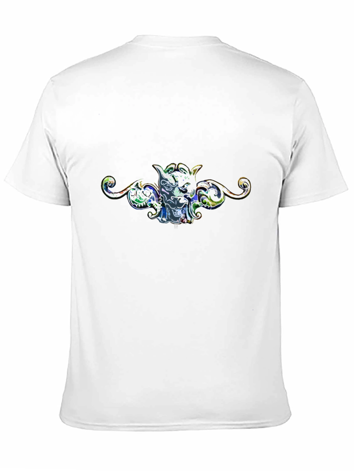 Artistic Graphic Print Black Tee