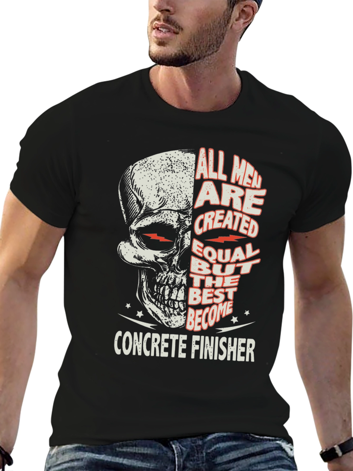 Concrete Finisher Skull Graphic Tee