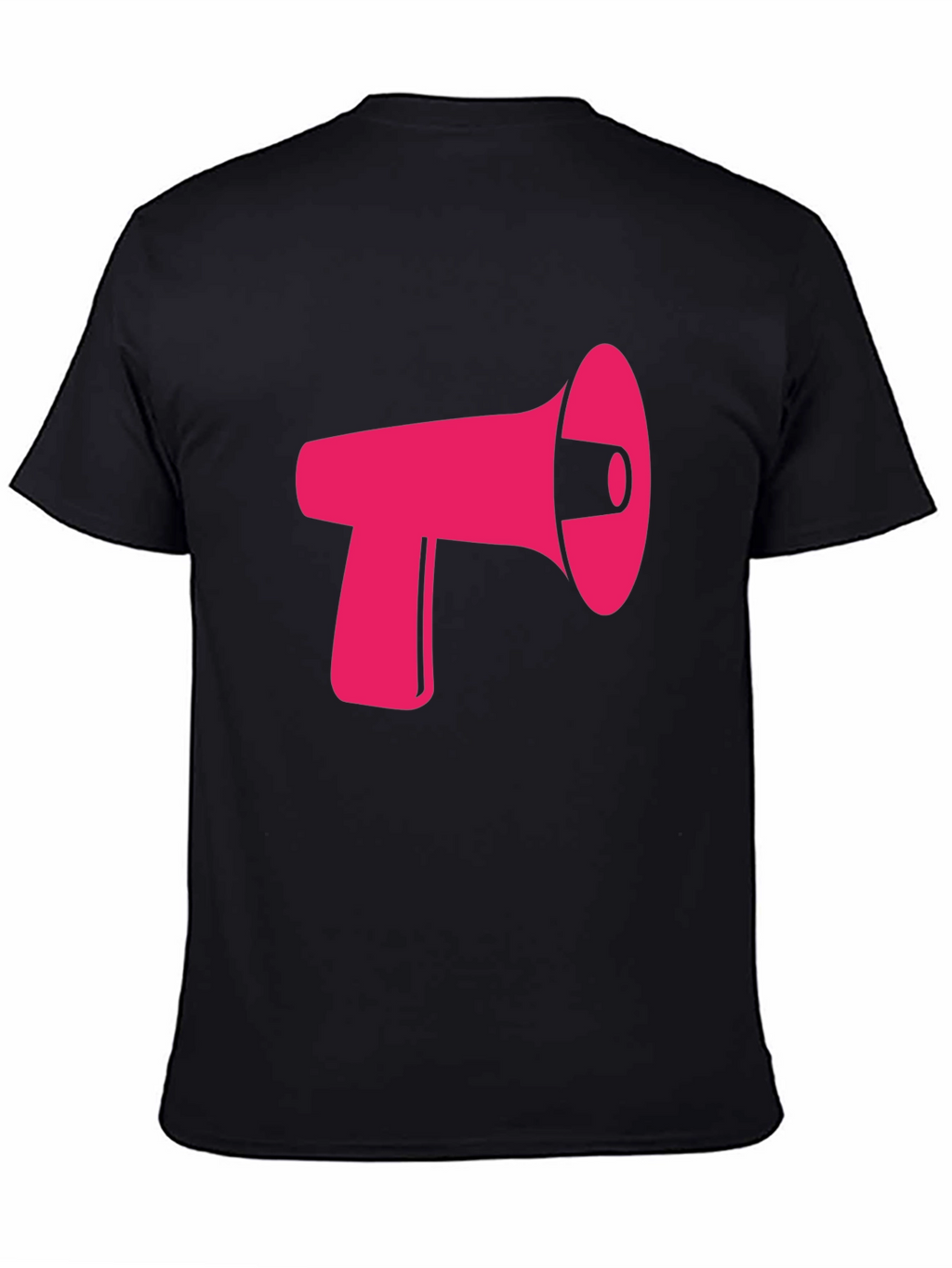 Pink Megaphone Graphic Black Tee