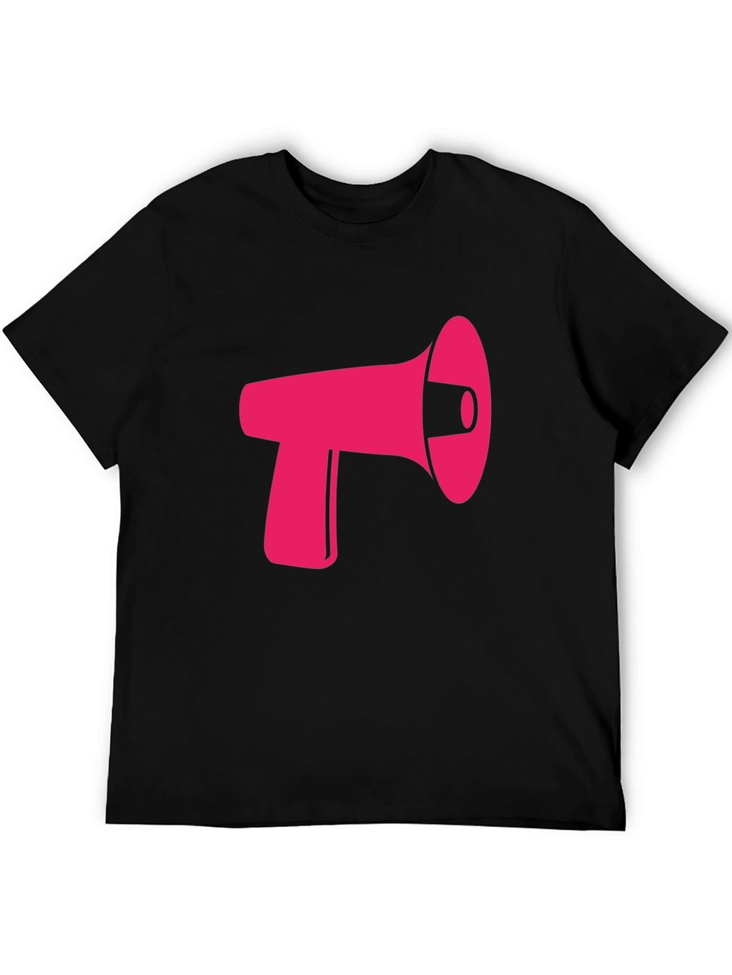 Pink Megaphone Graphic Black Tee
