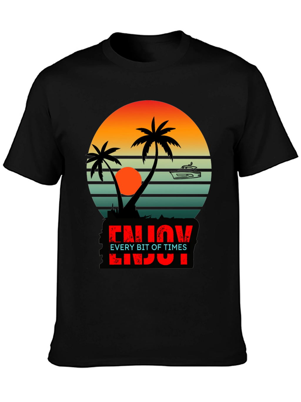 Sunset Palms T-Shirt - Enjoy Every Bit of Times