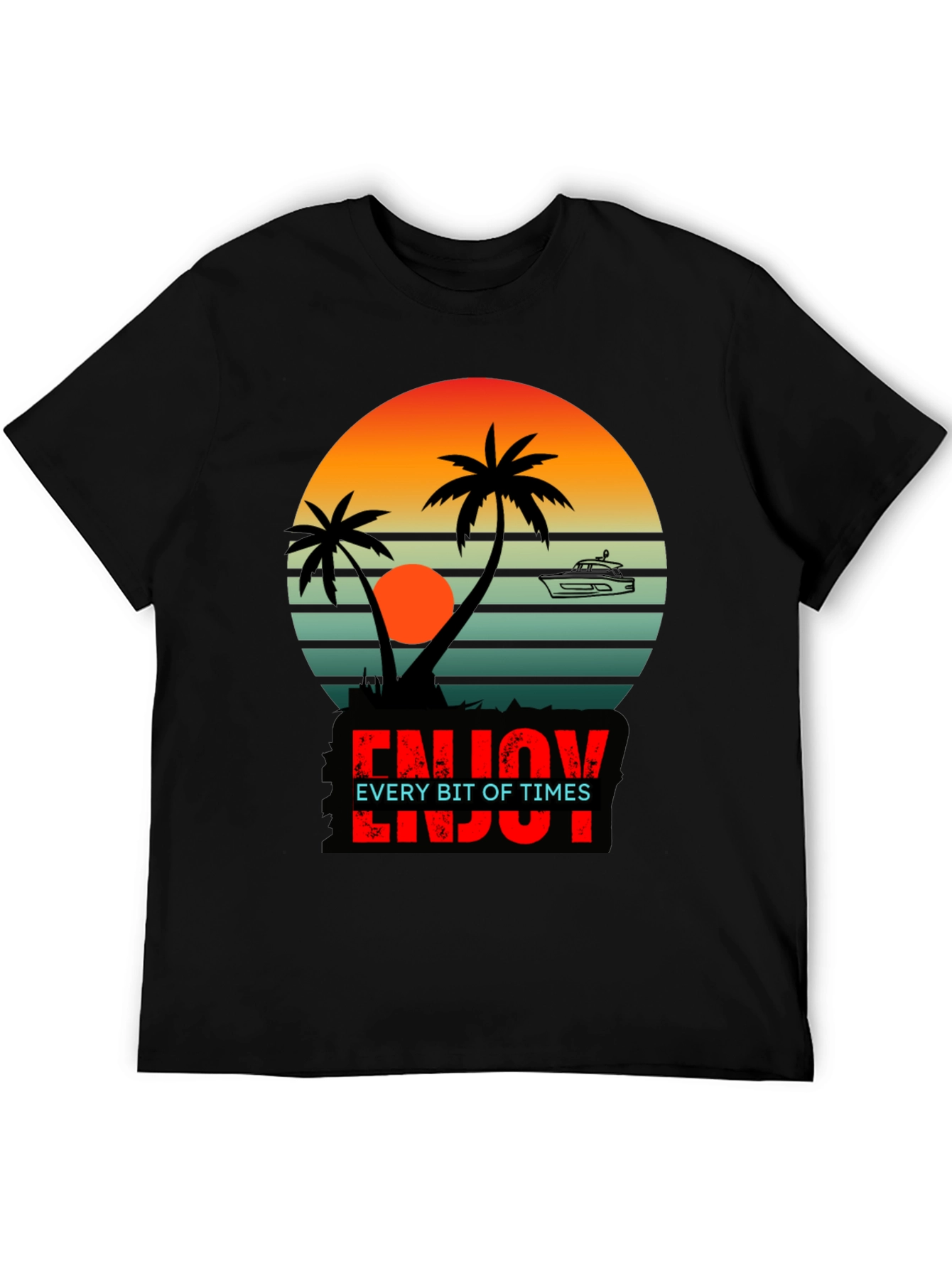 Sunset Palms T-Shirt - Enjoy Every Bit of Times
