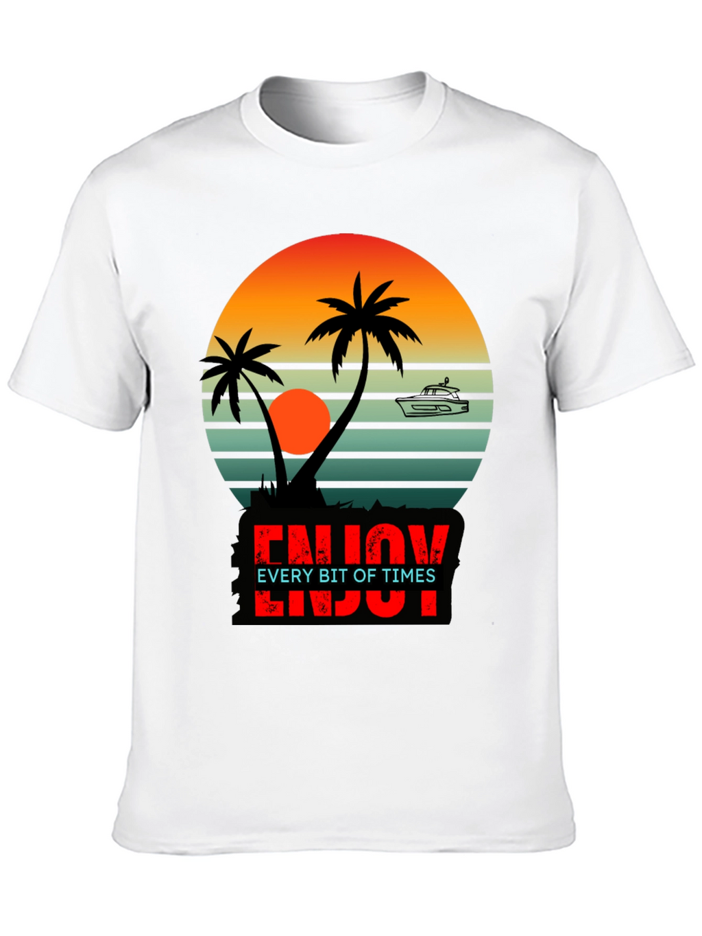 Sunset Palms T-Shirt - Enjoy Every Bit of Times
