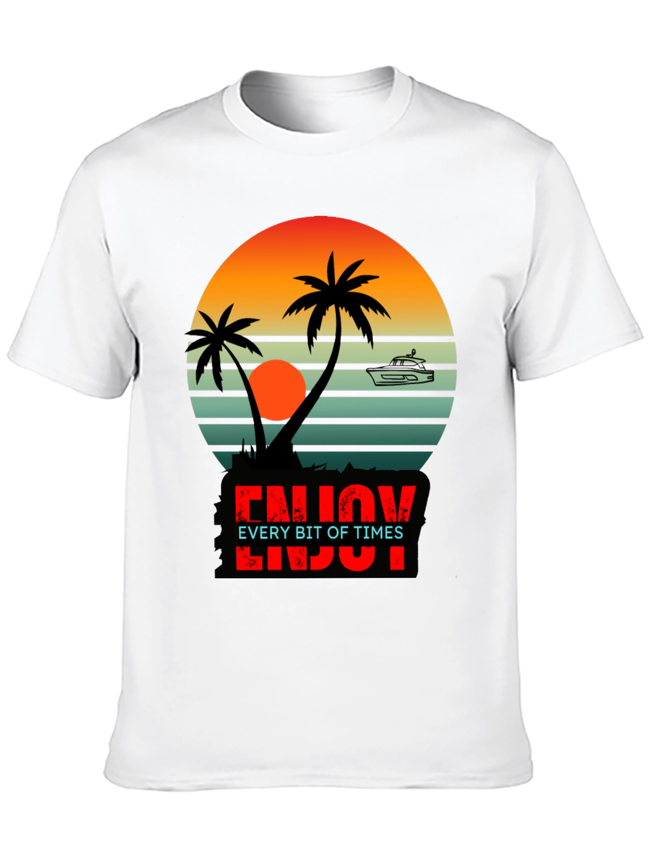 Sunset Palms T-Shirt - Enjoy Every Bit of Times
