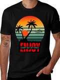 Sunset Palms T-Shirt - Enjoy Every Bit of Times