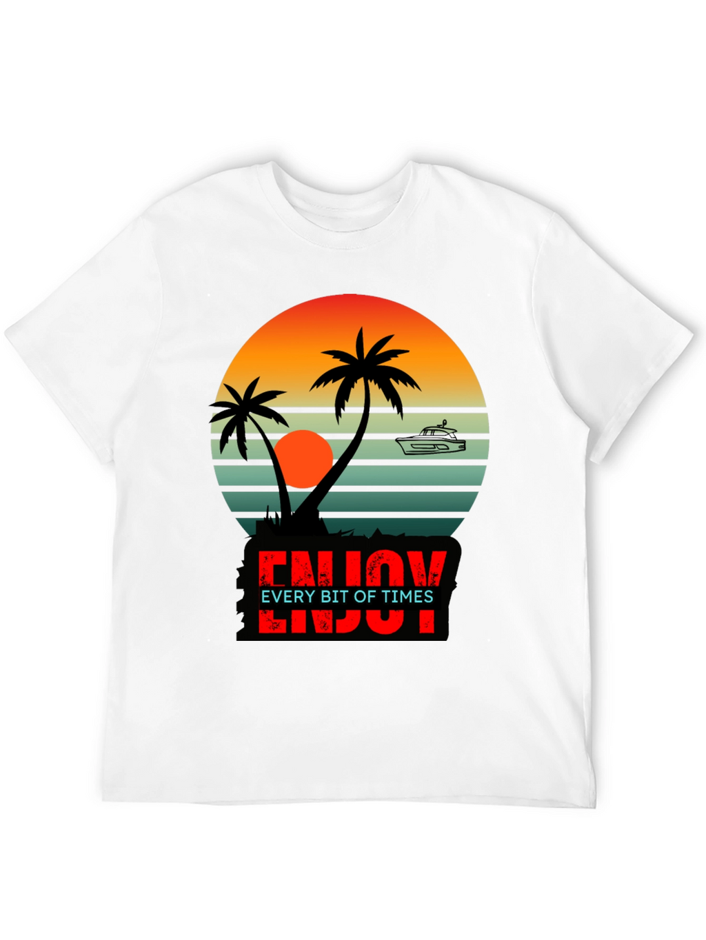 Sunset Palms T-Shirt - Enjoy Every Bit of Times
