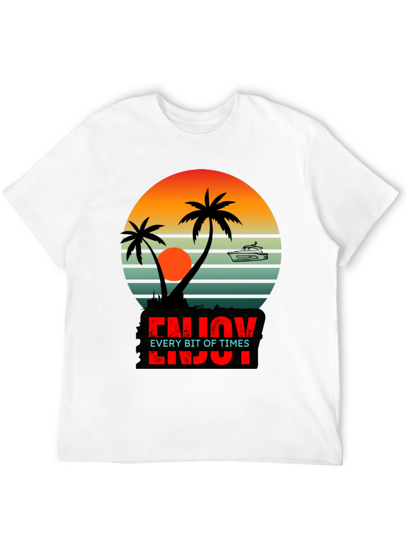 Sunset Palms T-Shirt - Enjoy Every Bit of Times