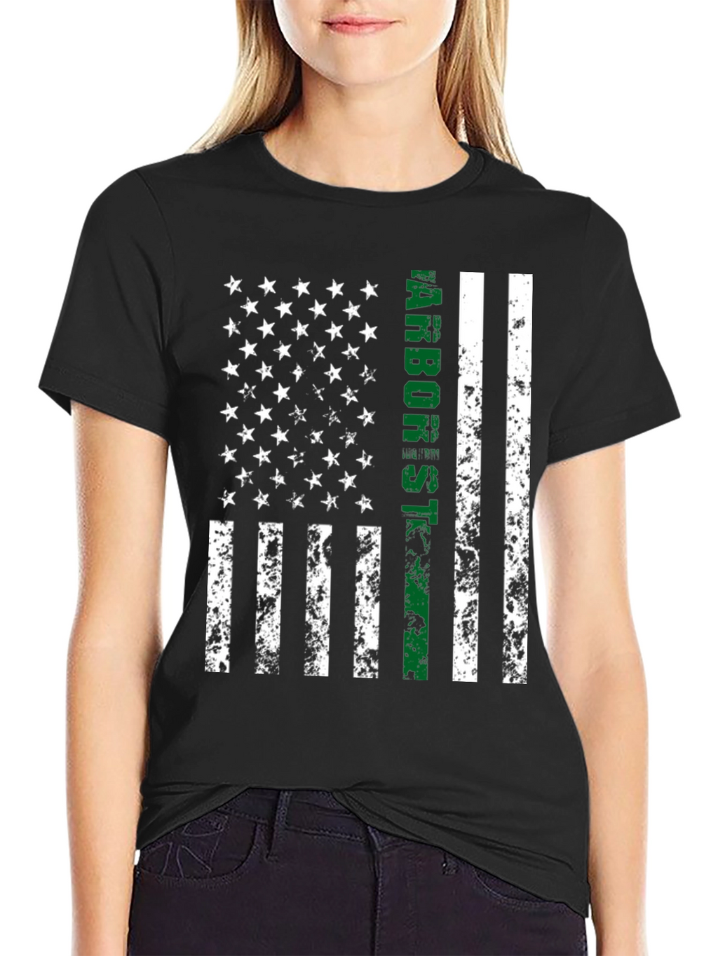 Arborist Thin Green Line Flag T-Shirt