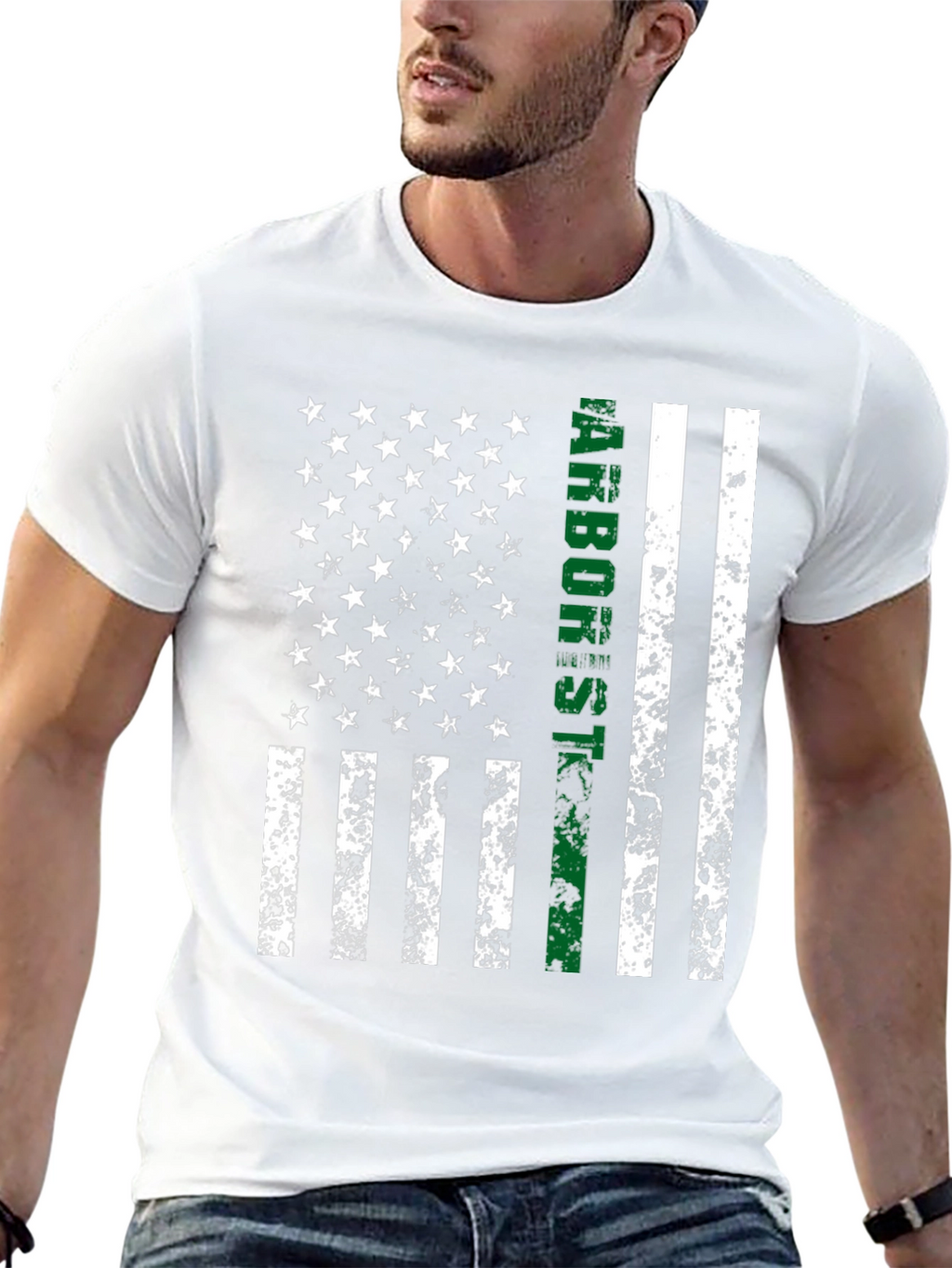 Arborist Thin Green Line Flag T-Shirt