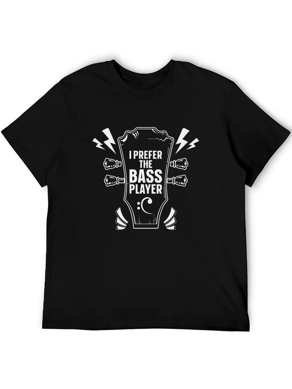 Bass Player T-Shirt - Black Graphic Tee