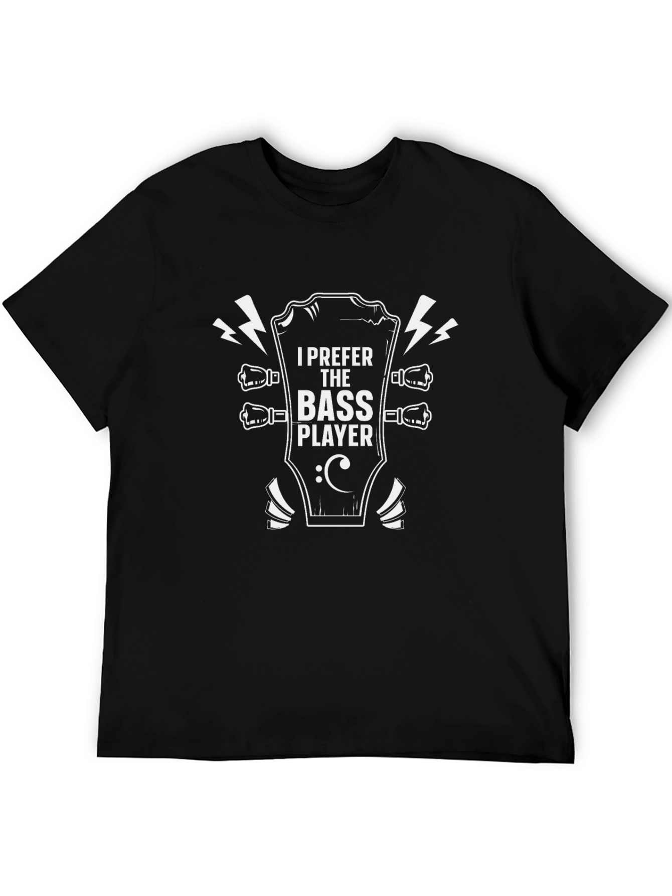 Bass Player T-Shirt - Black Graphic Tee