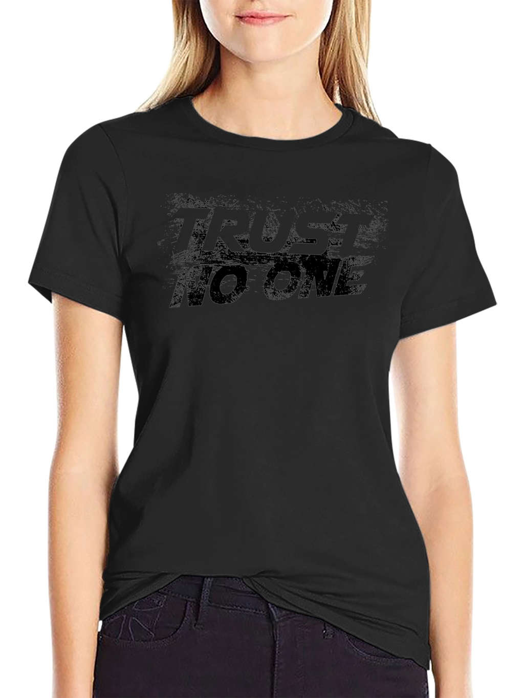 Trust No One Graphic Tee - Mens Black T-Shirt
