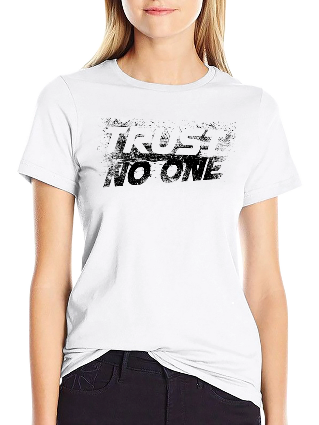 Trust No One Graphic Tee - Mens Black T-Shirt