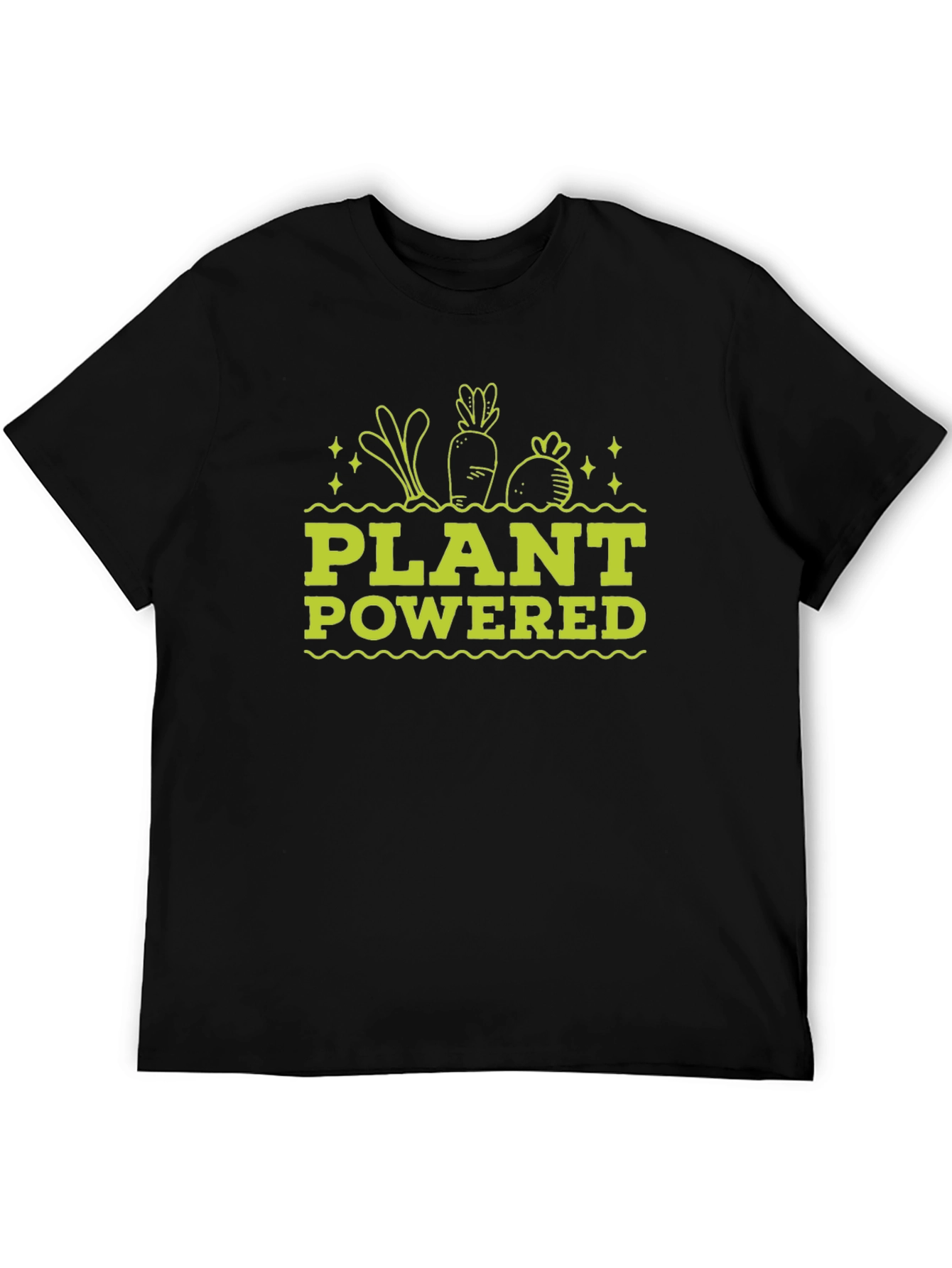 Plant Powered Black T-Shirt - Vegan Graphic Tee