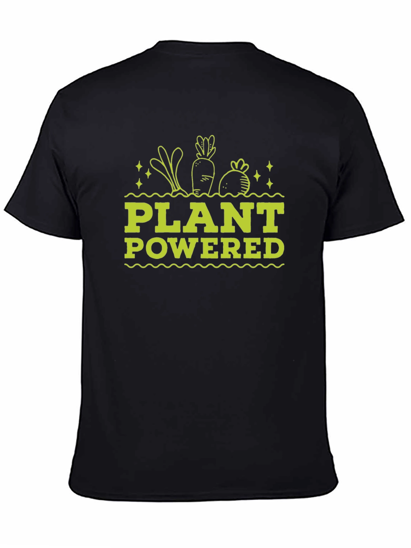 Plant Powered Black T-Shirt - Vegan Graphic Tee